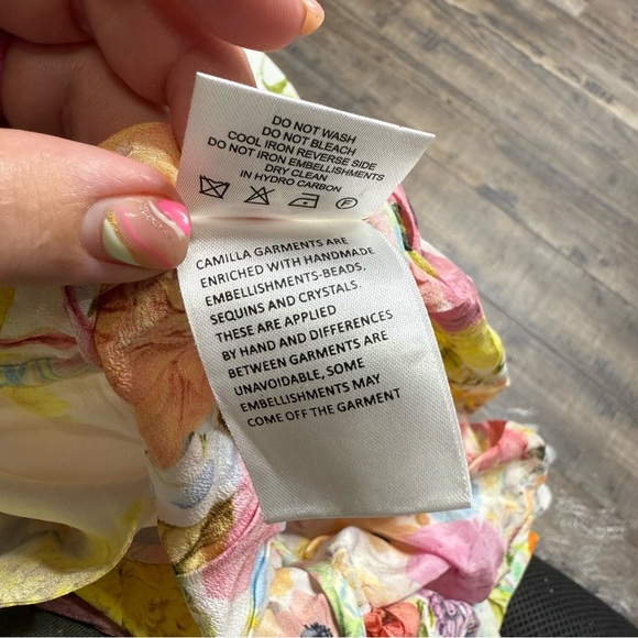 Camilla Silk Floral Bohemian Flowy Dress - Picture 9 of 13